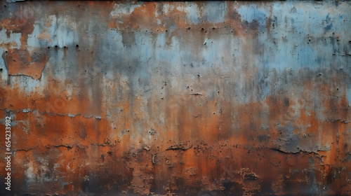 rust metal wall background rusty vintage textured surface created with Generative AI Technology