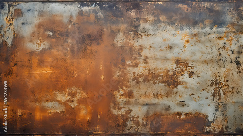 rust metal wall background rusty vintage textured surface created with Generative AI Technology