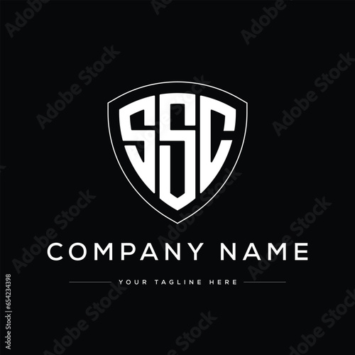 Monogram Letter SSC Logo Design photo