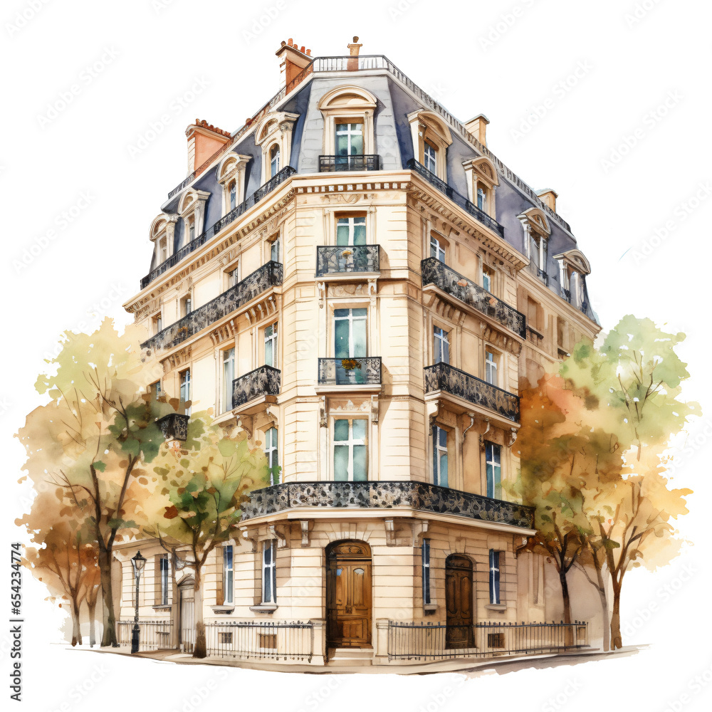Watercolor Paris Home
