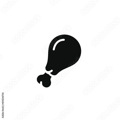 Chicken leg icon isolated on white background