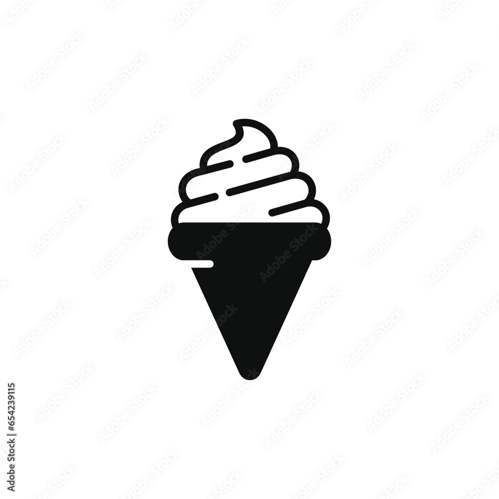 Ice cream icon isolated on white background Ice cream icon isolated on white background