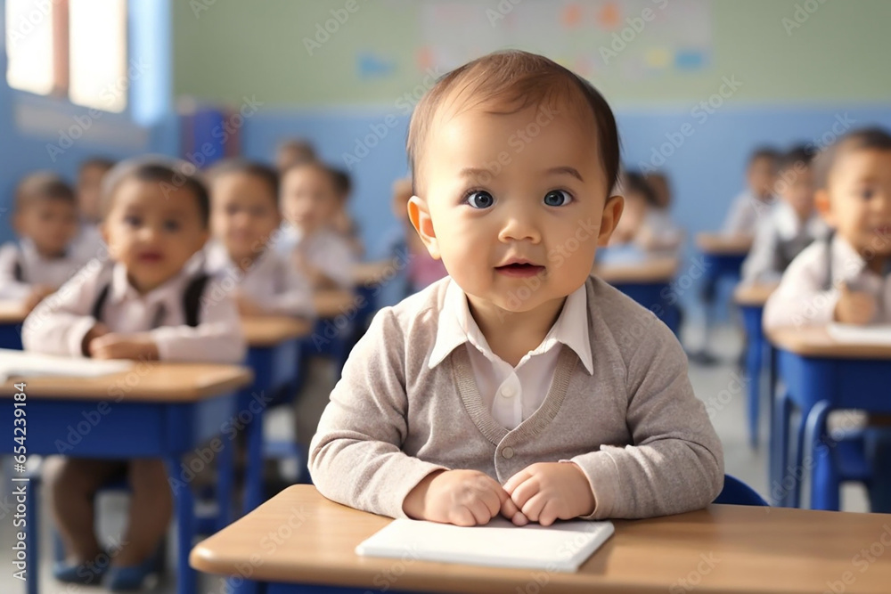 cute baby enjoying in class room looking cute cute baby enjoying in class room looking cute