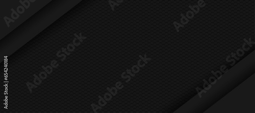 black hexagon material modern background