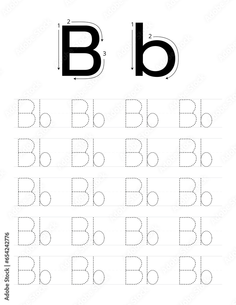 Tracing B Alphabet Handwriting Practice Workbook Tracing B Alphabet Handwriting Practice Workbook