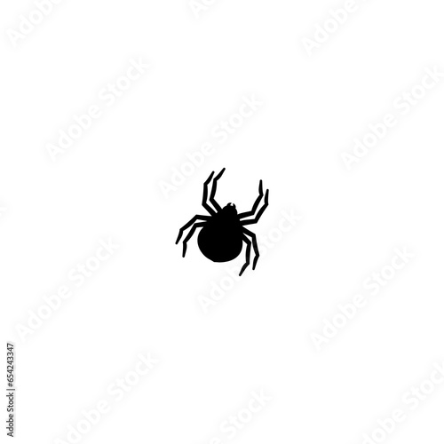 Spider icon isolated on white.