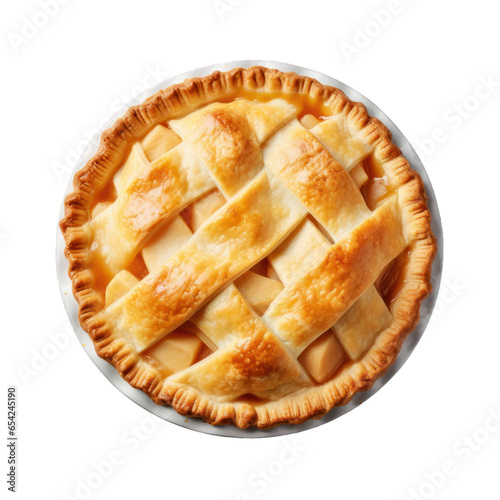 homemade apple pie isolated