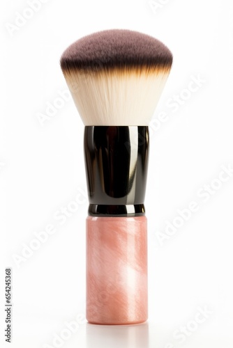 Cosmetic makeup brush, isolated on white background