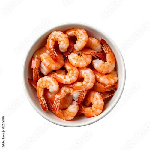 fried shrimps on a plate isolated
