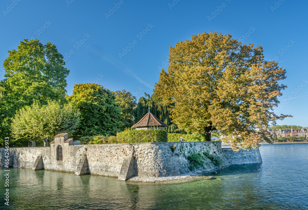 Constance. The Lake Constance with Dominican Island or Konstanz Island. Baden-Wuerttemberg, Germany, Europe Constance. The Lake Constance with Dominican Island or Konstanz Island. Baden-Wuerttemberg, Germany, Europe