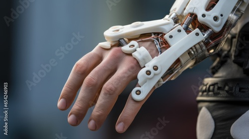 Hand controlling a robotic limb through a BCI, neurotechnology, neurorehabilitation concept