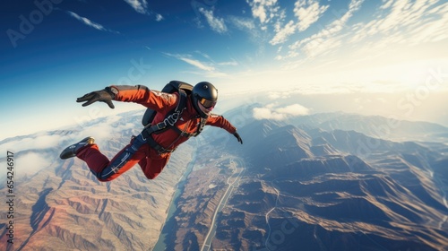 Fényképezés Skydiver enjoy in free fall