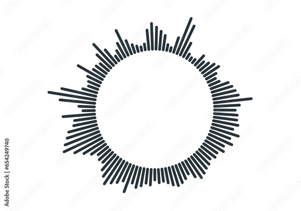 sound waveform pattern for radio podcasts, music player, video editor, voise message in social media chats, voice assistant, recorder. vector illustration