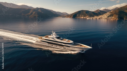 Aerial view of luxury yacht © Fly Frames