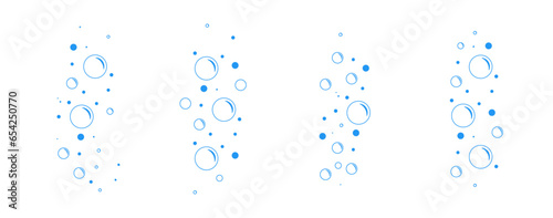 bubbles icon set. soda water element