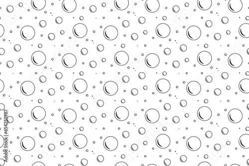 Obraz na płótnie Bubbles soda seamless pattern. white color soap texture. w salonie
