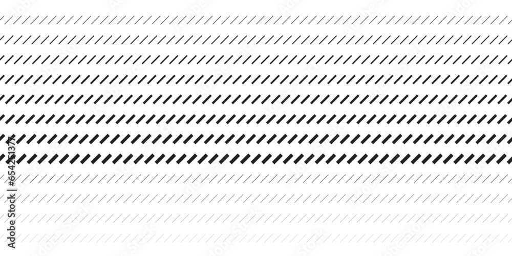 stripe dashed line. seamless horizontal pattern