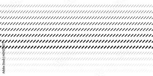 Obraz na płótnie stripe dashed line. seamless horizontal pattern w salonie