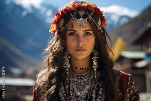 Indian tribal woman in traditional clothes
