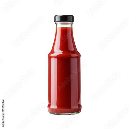 Ketchup Bottle Isolated on Transparent or White Background