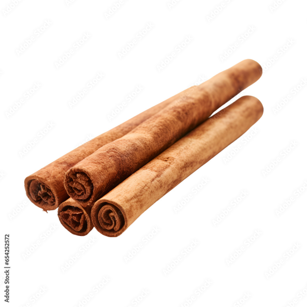 Cinnamon Stick Isolated on Transparent or White Background Cinnamon Stick Isolated on Transparent or White Background