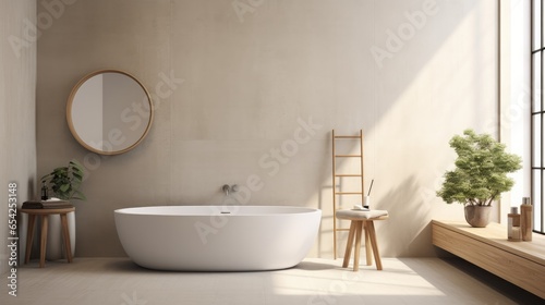 Modern minimalist Scandinavian bathroom