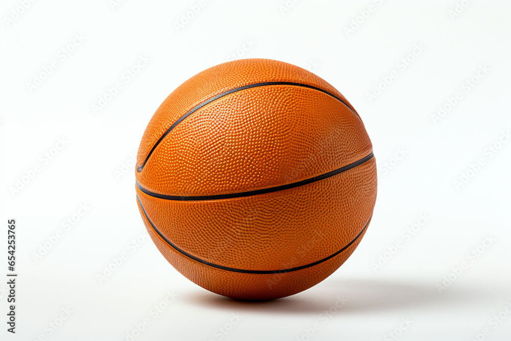 Obraz premium An orange basketball ball isolated on white background
