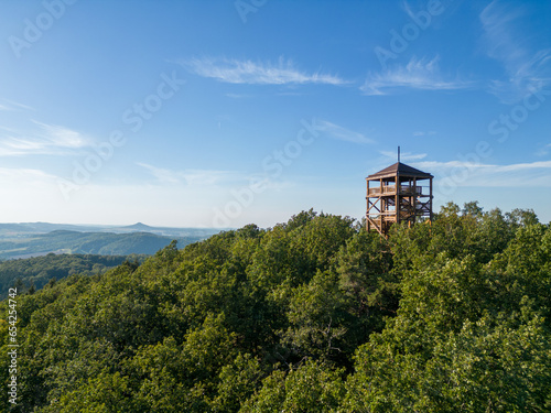 Observation tower on Mount Zawodna in the Kaczawskie Mountains - Lower Silesia, Poland photo
