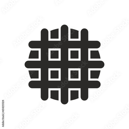 Waffle icon. Vector icon isolated on white background.