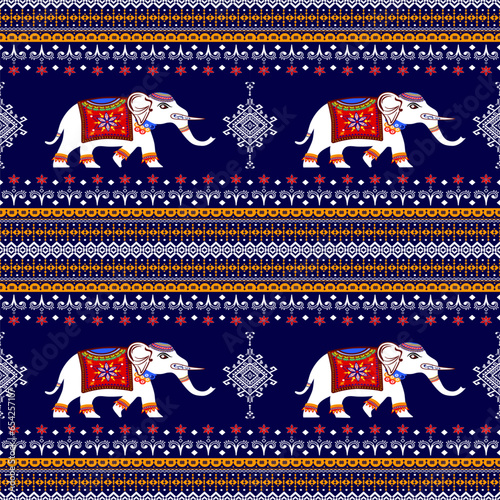 cute elephant logo with indian and african style