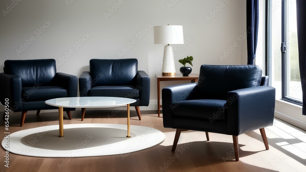 Fototapeta premium interior of living room with armchairs