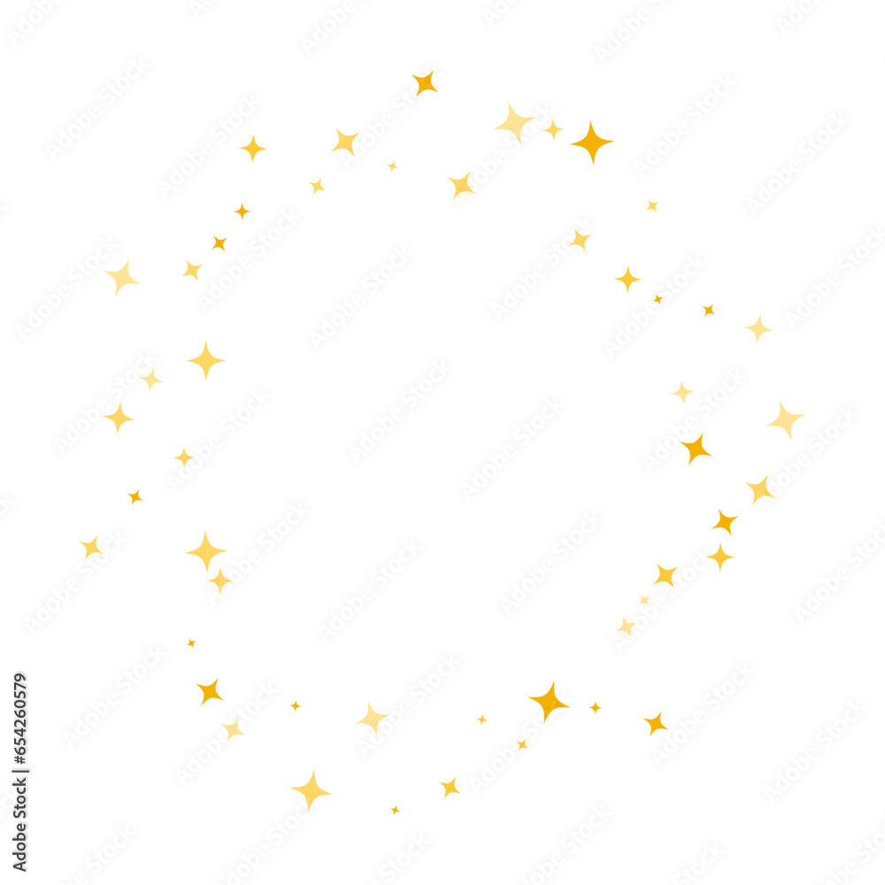 Yellow golden star sprakle scatter brush light shining decoration