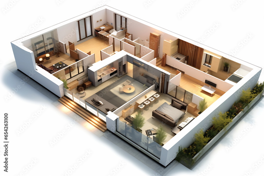 Apartments 3D design project. Plan or redevelopment Apartments 3D design project. Plan or redevelopment