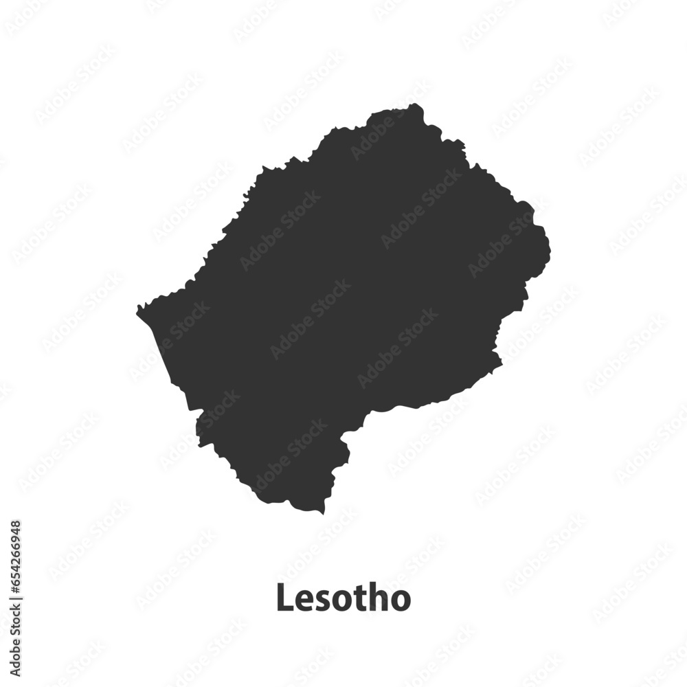 High quality Silhouette Map Isolated on White Background High quality Silhouette Map Isolated on White Background