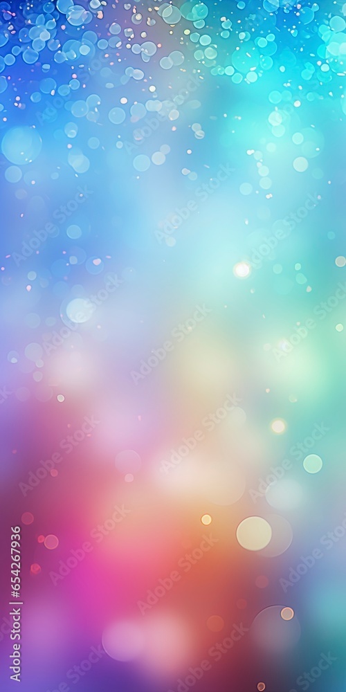 rainbow colors abstract background with bokeh and blurred room for text.