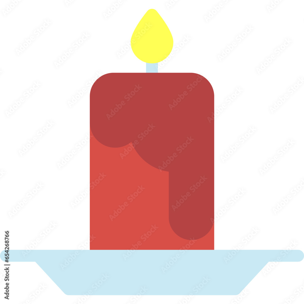 Candle icon on transparent background Candle icon on transparent background