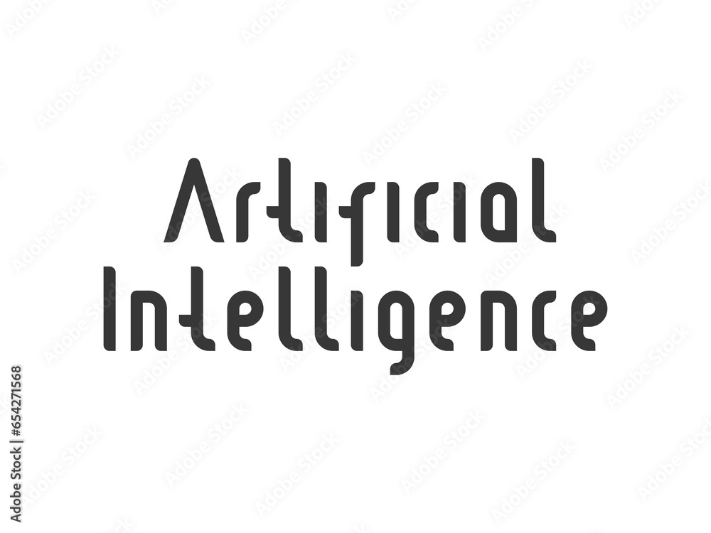 Artificial intelligence icon AI sign logo vector illustration