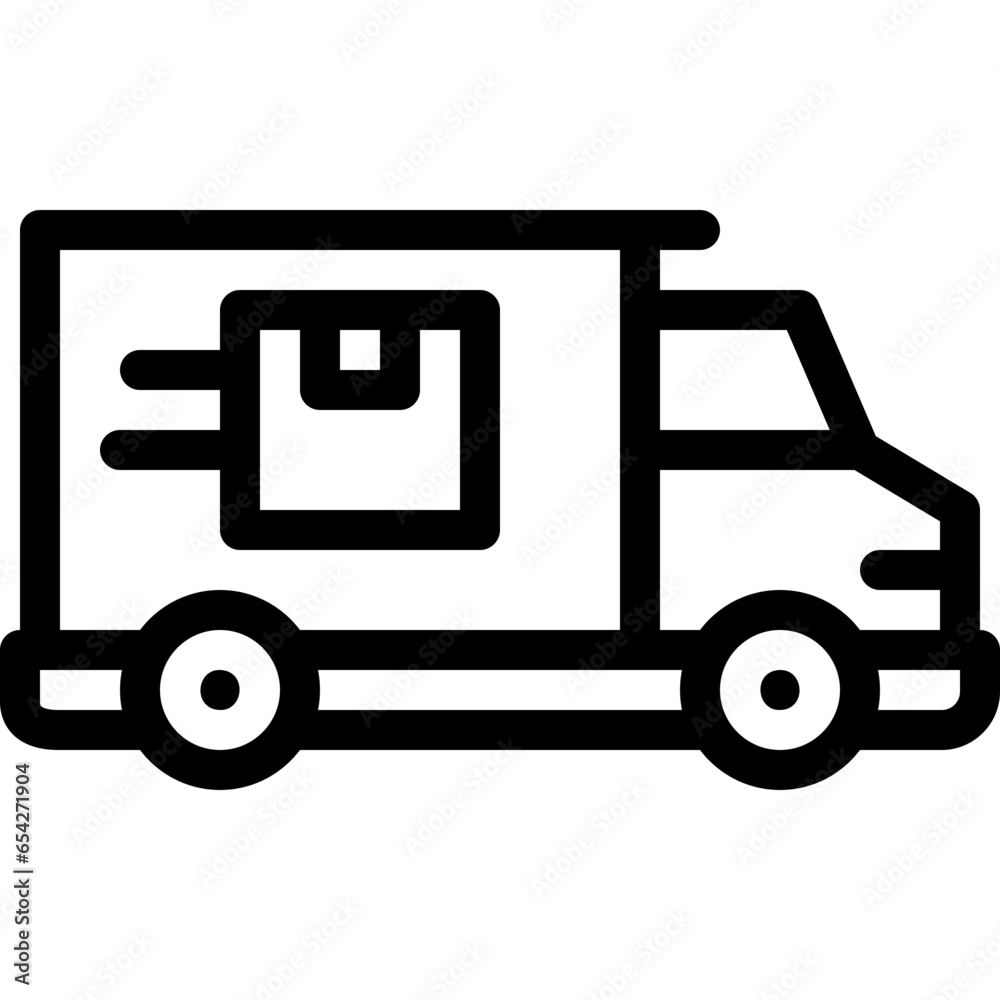 Delivery truck icon on transparent background Delivery truck icon on transparent background