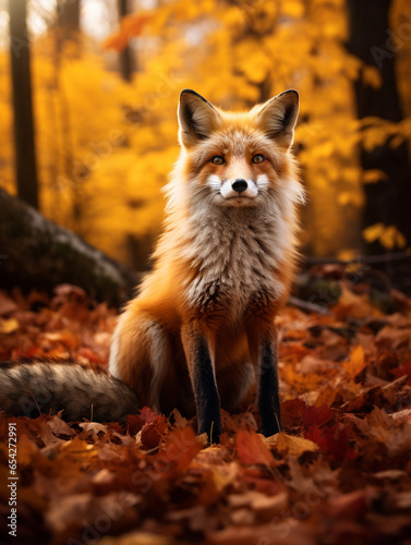 A Photo of a Fox in an Autumn Setting
