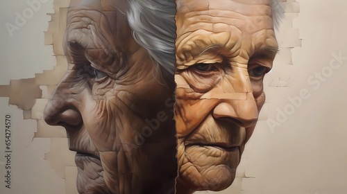 Fading Reflections: An Artistic Portrait Of Dementia's Memory Erosion photo