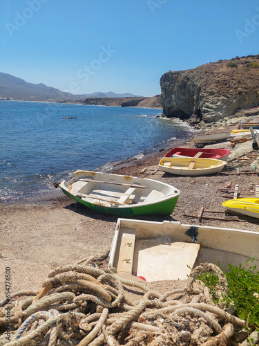 boats on the coast of island
