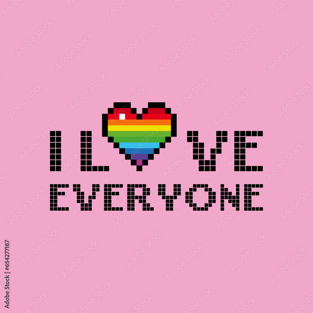 Naklejka premium pixel design I love everyone