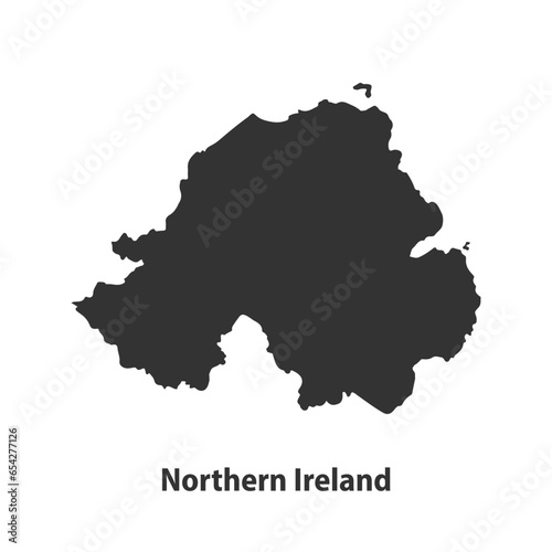 High quality Silhouette Map Isolated on White Background
