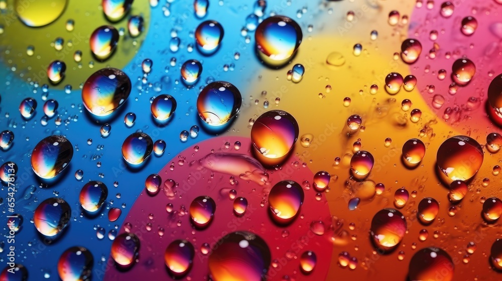 Colorful water droplet background