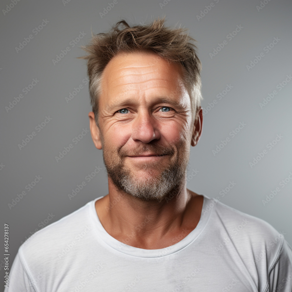 Portrait Happy Smile Man under photo studio light Portrait Happy Smile Man under photo studio light