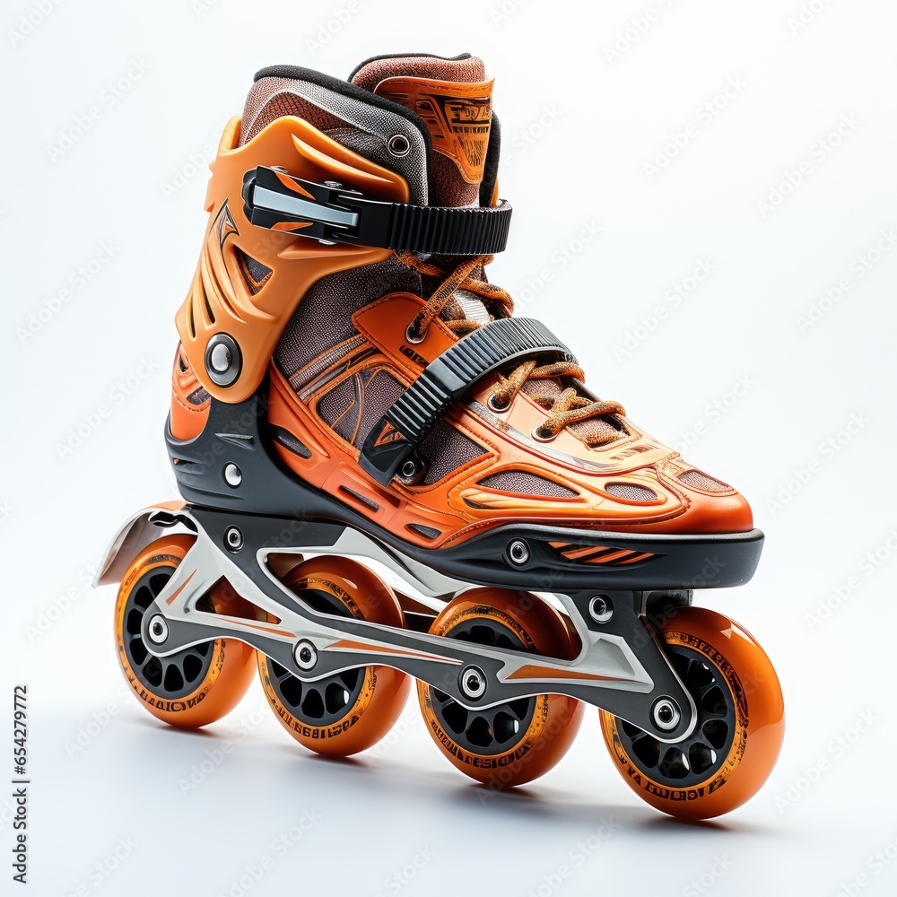 Full Viewrollerblade On A Completely , Isolated On White Background, For Design And Printing Full Viewrollerblade On A Completely , Isolated On White Background, For Design And Printing