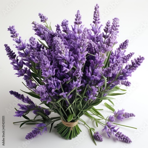 Full Viewlavender Lavandula Spp. , Isolated On White Background, For Design And Printing