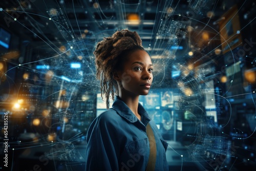 Wallpaper Mural Engineer of expert in AI and Machine Learning. AI generated. Torontodigital.ca