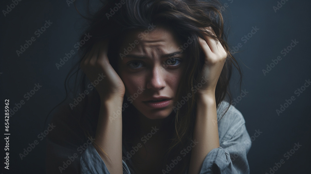 Depressed woman in emotional stress
Depressed woman in emotional stress