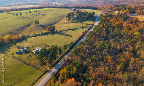 Mountain View Fall Aerial